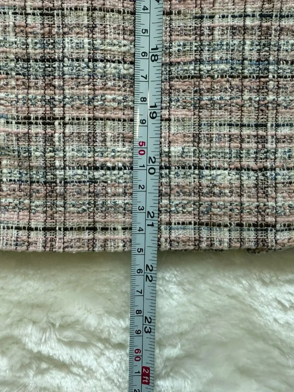 Banana Republic Pink Tweed Pencil Skirt Size 4 Office Chic - Picture 4 of 7
